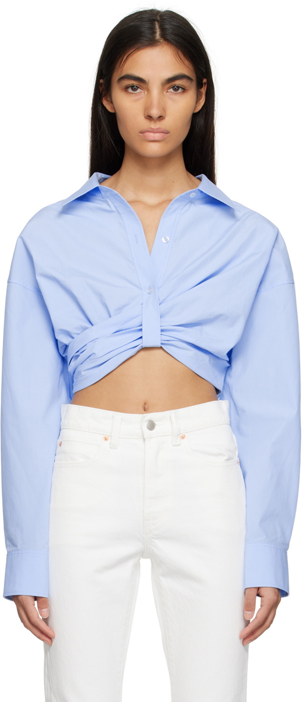 alexanderwang.t Blue Cropped Shirt