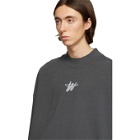 We11done Grey WD Logo Sweater