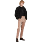 Rochas Homme Black and Grey Brushed Jacquard Sweater