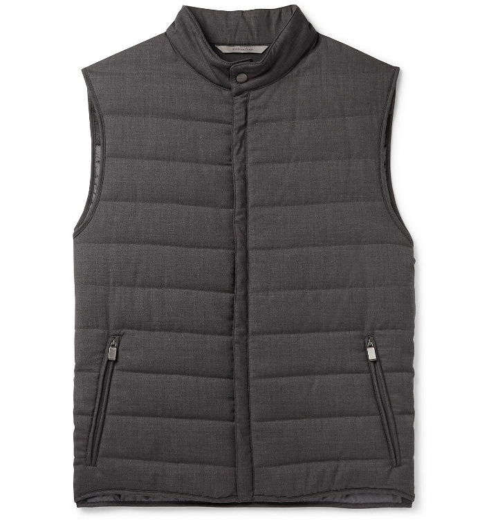 Photo: Canali - Packable Quilted Wool Gilet - Gray