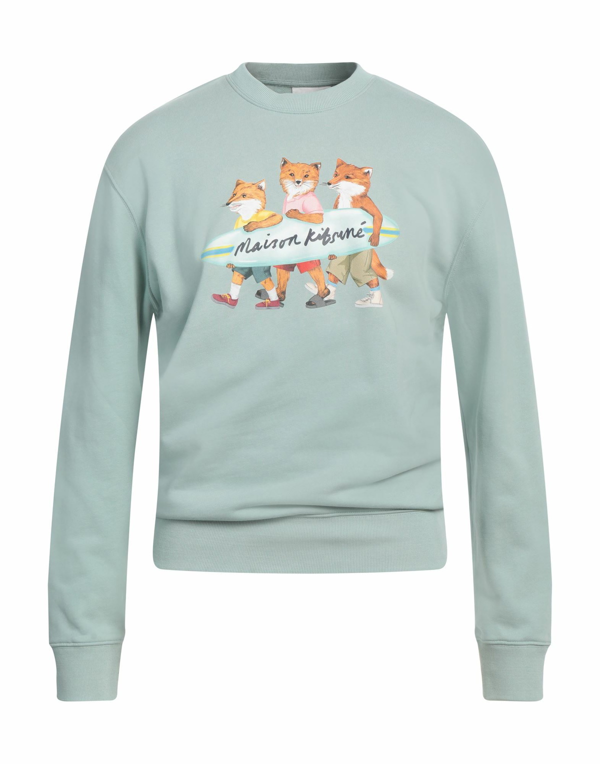Maison Kitsuné Mens Sweatshirt Light in Green