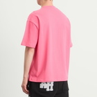 ANNIE HOOD Men's College T-Shirt in Pink/White
