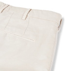 Boglioli - Beige Stretch Cotton and Linen-Blend Suit Trousers - Men - Sand