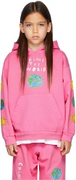 Kids Worldwide SSENSE Exclusive Kids Pink 'Change The World' Hoodie