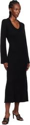 Loulou de Saison Black Ari Long Knit Maxi Dress