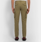 NN07 - Slim-Fit Tapered Garment-Dyed Cotton-Blend Twill Cargo Trousers - Green