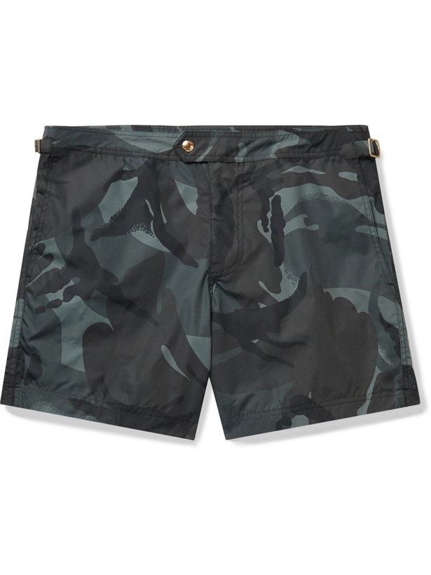 Photo: TOM FORD - Mid-Length Camouflage-Print Swim Shorts - Green - IT 44