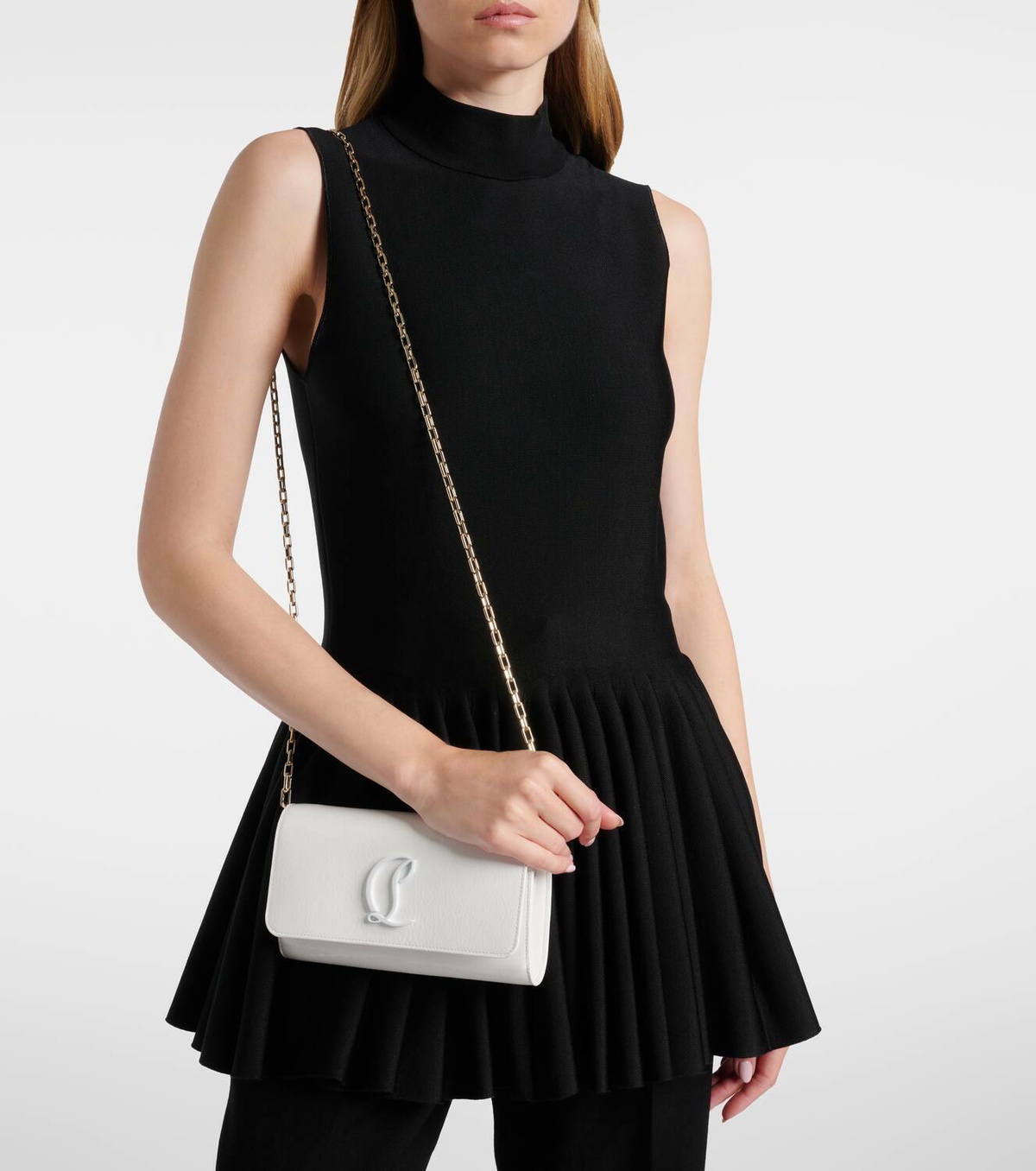 Christian Louboutin Loubi54 leather clutch
