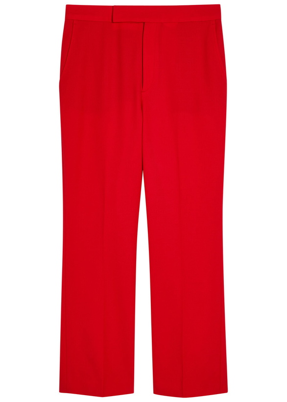 Photo: Maria Mcmanus High-waisted Stretch-wool Trousers Red