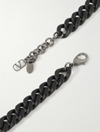 Valentino - Valentino Garavani VLOGO Rubberized Metal Necklace