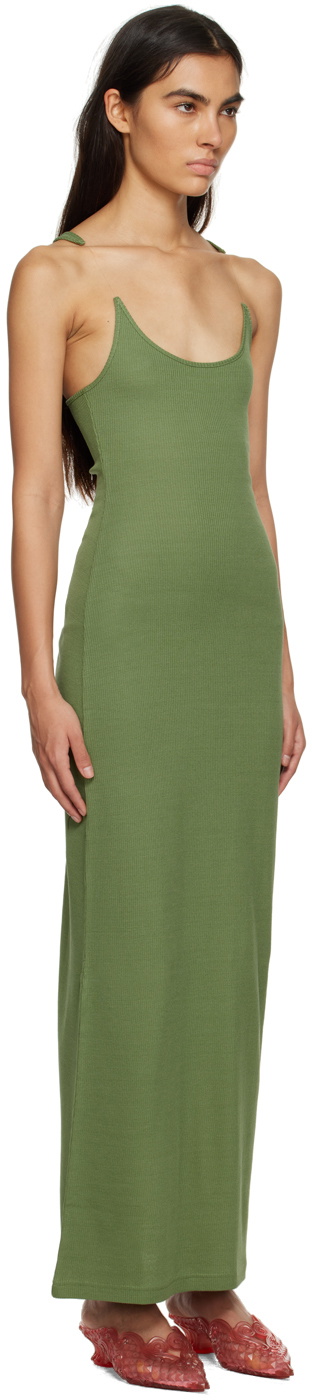 Y/Project Green Invisible Strap Maxi Dress