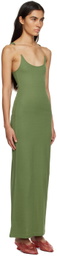 Y/Project Green Invisible Strap Maxi Dress