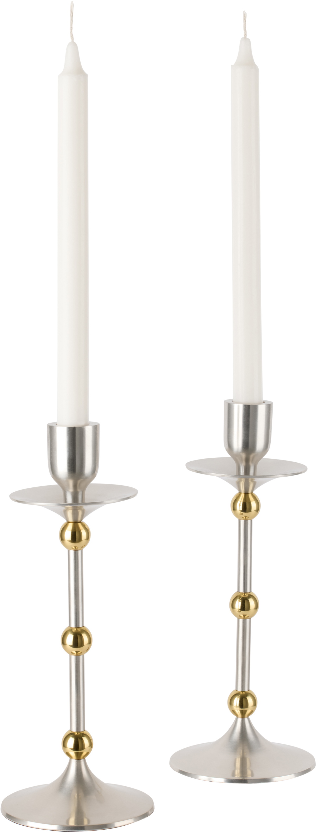 Soho Home Silver & Gold Cilia Candlestick Set
