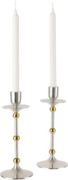 Soho Home Silver & Gold Cilia Candlestick Set