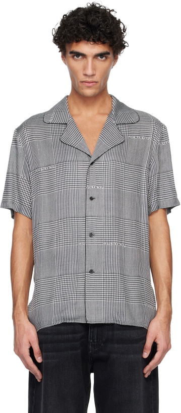 Photo: Balmain Black & White Pyjama Printed Prince of Wales Shirt