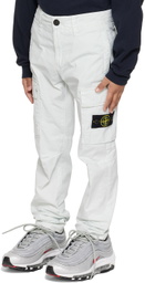 Stone Island Junior Kids Gray Patch Cargo Pants