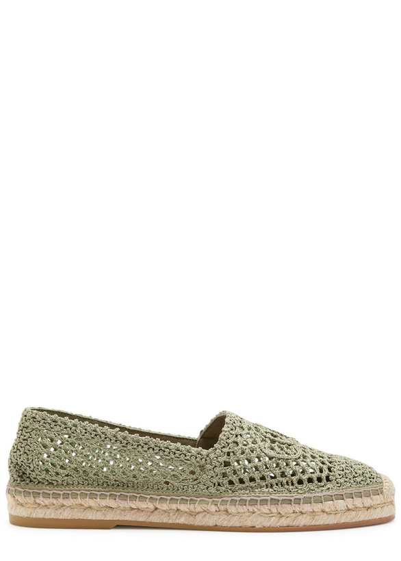 Photo: Chloe Isla Crocheted Espadrille Flats Green