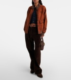 Miu Miu Suede bomber jacket