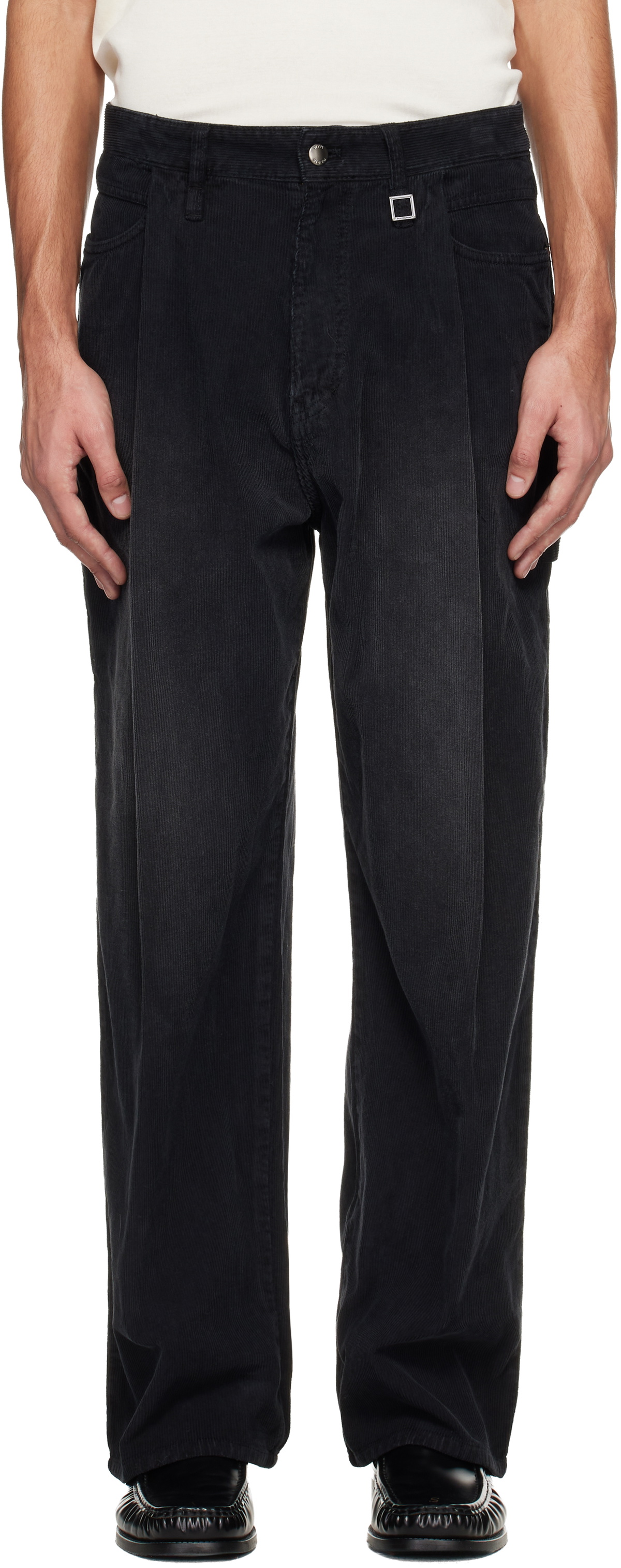 Wooyoungmi Black Folding Trousers Wooyoungmi