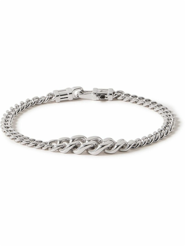 Photo: Tom Wood - Dean Recycled Rhodium-Plated Chain Bracelet - Silver