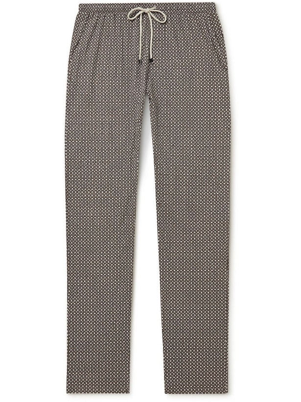 Photo: Zimmerli - Printed Stretch-Modal Jersey Pyjama Trousers - Brown