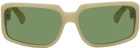 Dries Van Noten Yellow Linda Farrow Edition Rectangular Sunglasses