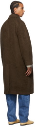 AMOMENTO Brown Wool Raglan Coat