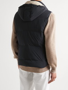 BRUNELLO CUCINELLI - Quilted Shell Hooded Down Gilet - Blue