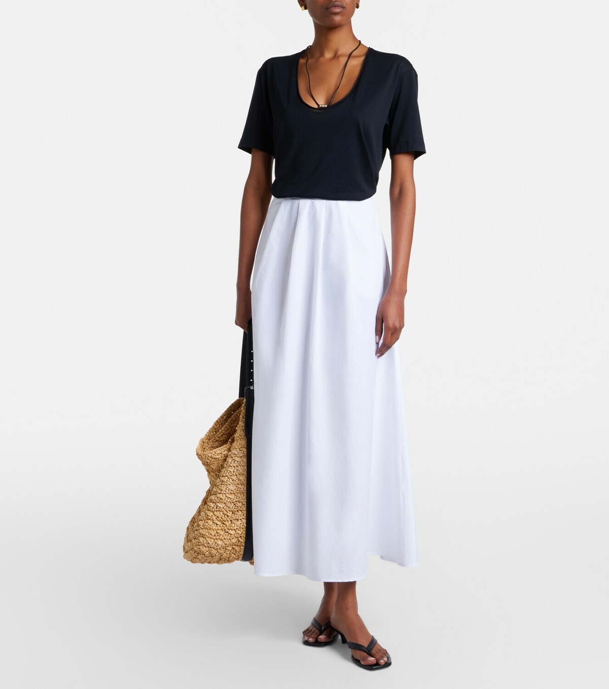 Citizens of Humanity Emi cotton poplin midi skirt