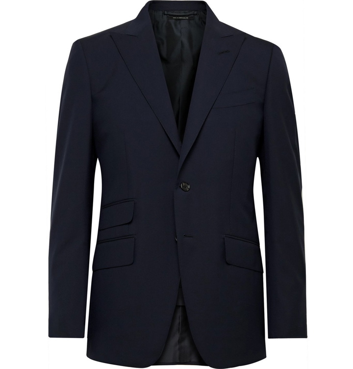 Photo: TOM FORD - O'Connor Slim-Fit Super 120s Wool Suit Jacket - Blue
