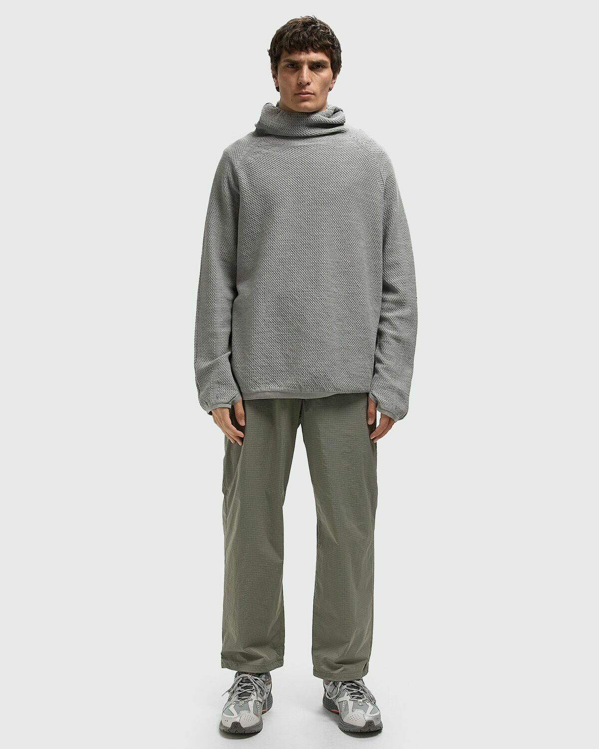 Goldwin 0 Perforated Wholegarment Knit Top Grey Mens Hoody Goldwin