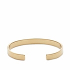 Maison Margiela Men's Text Logo Bangle in Gold