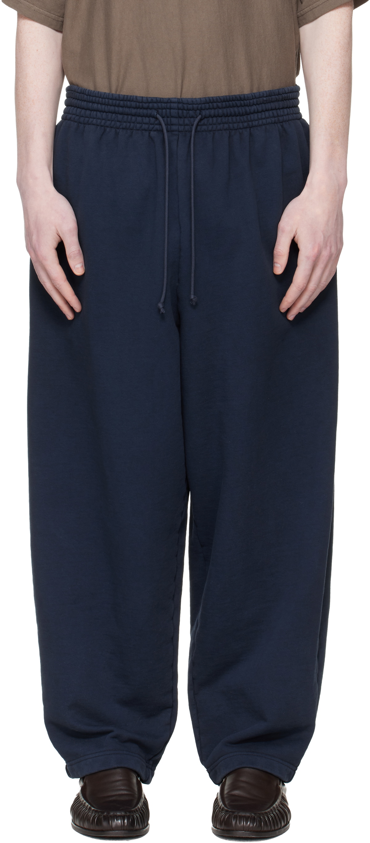 Hed Mayner Grey Cuffed Elongated Trousers Hed Mayner