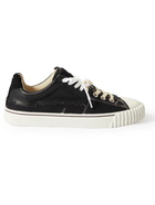 Maison Margiela - Evolution Distressed Canvas and Leather Sneakers - Black