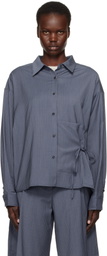 Deiji Studios Navy Pocket Wool Shirt
