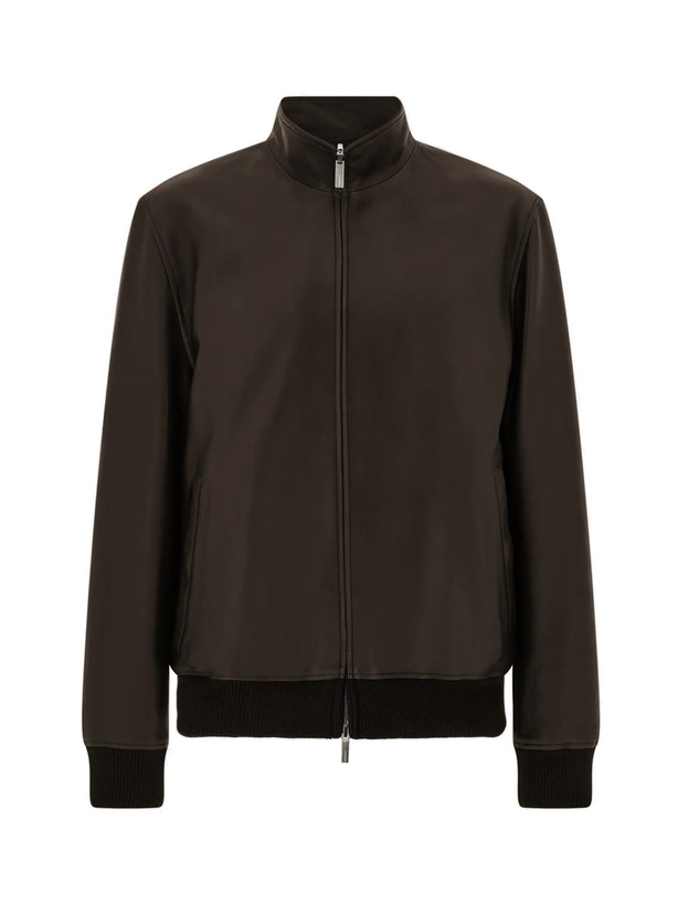 Photo: Ferragamo Mens Nappa leather blouson in Beige