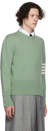 Thom Browne Green 4-Bar Sweater