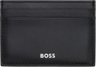 BOSS Black Buffed Leather Card Holder