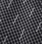 Balenciaga - Logo-Print Checked Cotton-Poplin Shirt - Black