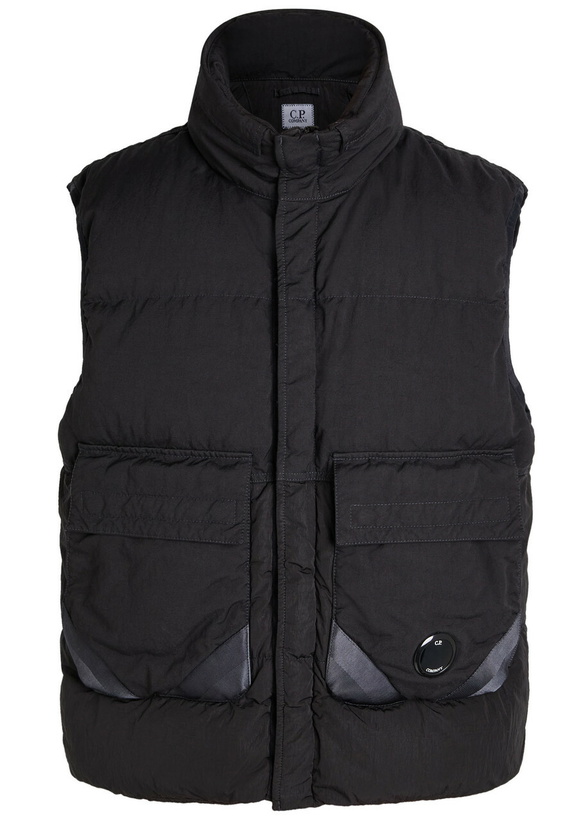 Photo: C.P. Company Eco Chrome E-mixed Quilted Gilet Black