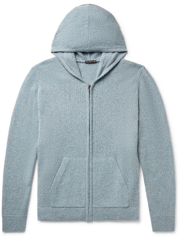 Photo: James Perse - Cashmere Zip-Up Hoodie - Blue