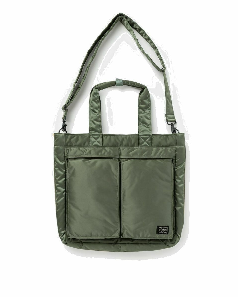 Photo: Porter Yoshida & Co. Tanker 2 Way Tote Bag Green - Mens - Bags