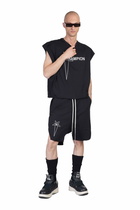 Rick Owens x Champion Beveled Pods Shorts In Black Cotton