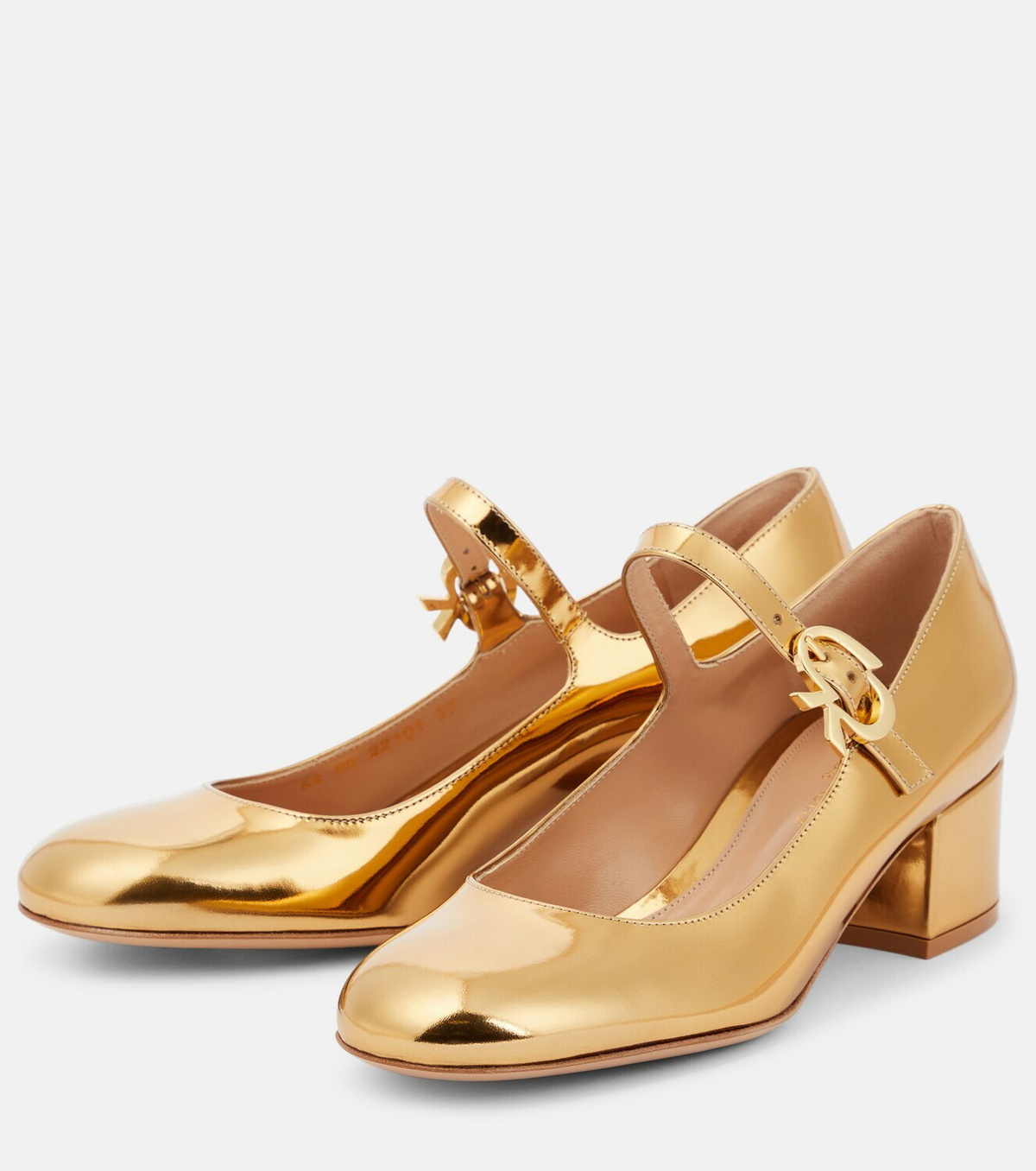 Gianvito Rossi - Mary Ribbon metallic leather pumps