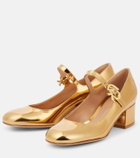 Gianvito Rossi - Mary Ribbon metallic leather pumps