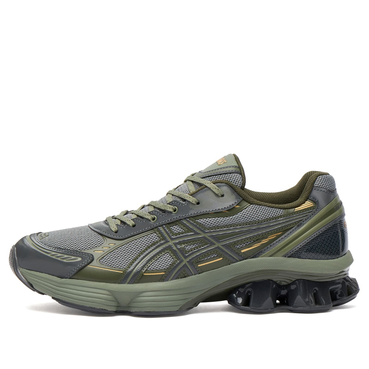 Asics GEL-KINETIC FLUENT Sneaker in Lichen Green/Obsidian Grey