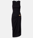 Loewe Tank gathered cotton-blend midi dress