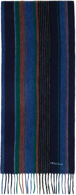Photo: PS by Paul Smith Multicolor Trent Stripe Scarf