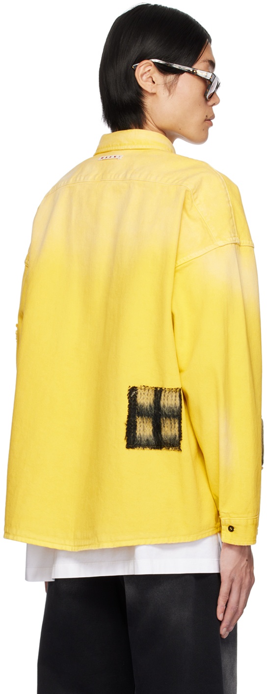 Marni Yellow Patch Denim Shirt