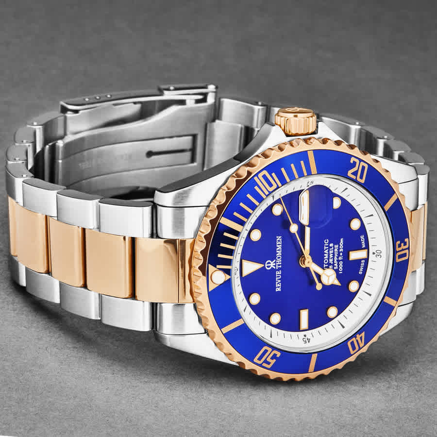 Revue Thommen Diver Automatic Blue Dial Mens Watch 17571.2455